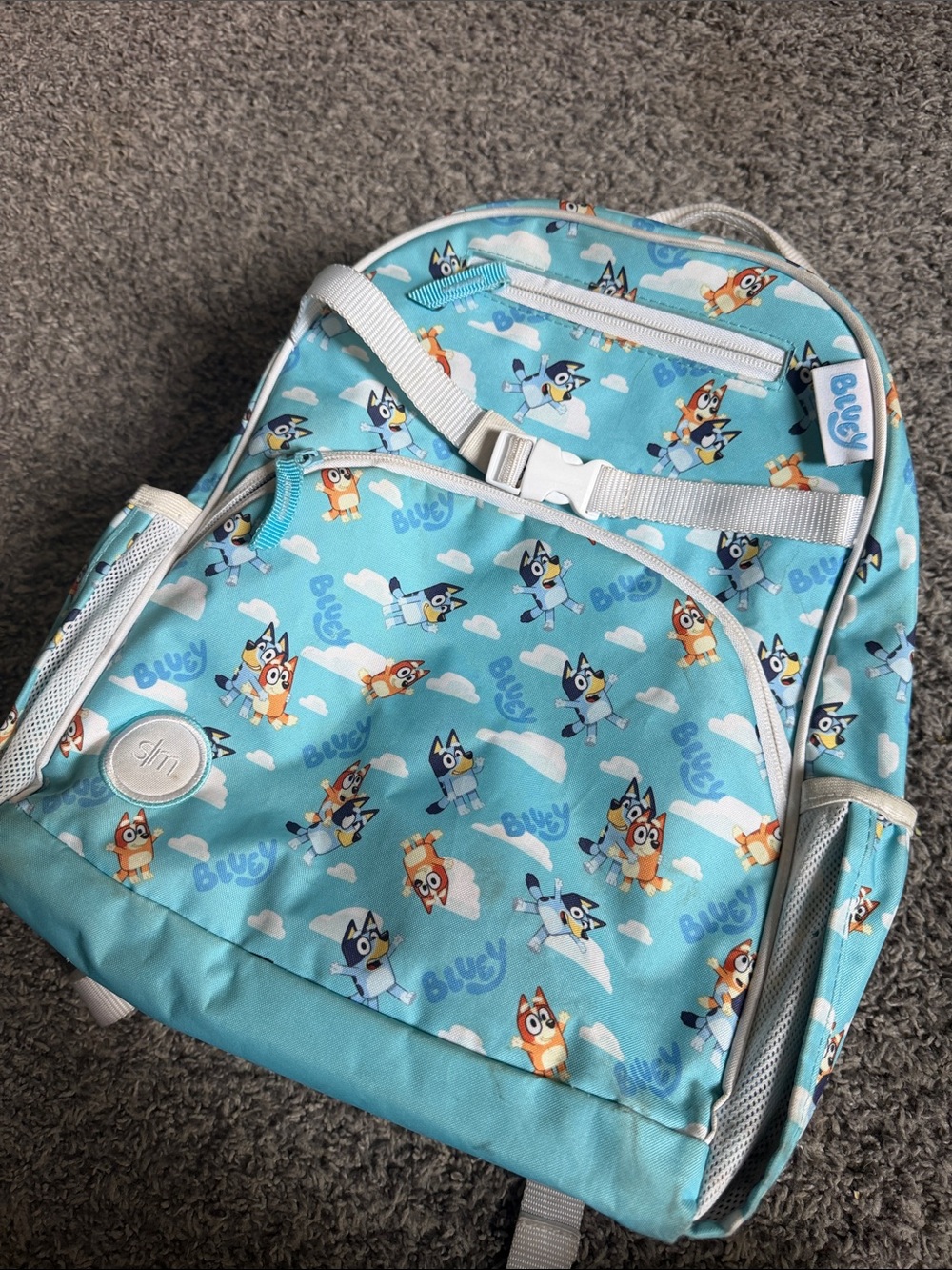 Blue Kids Backpack with Bluey Print - Simple Modern